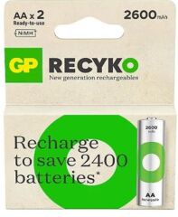 GP AA 2600 mAh Şarjlı Kalem Pil 2'li Paket GP270AAHCEMTR-2GB