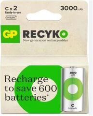 Gp 3000 mAh Orta Boy Şarjlı Pil 2 li  Paket C Boy GP300CHCBMTR-2EB2