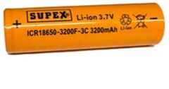 Supex ICR18650-3200F-3C 3.7V 3C Düz Kafa 3C Lityum ion Pil