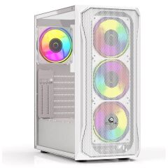 GameBooster GB-T005MW USB3.0 RGB fan Mesh Panel Beyaz kasa (PSU Yok)